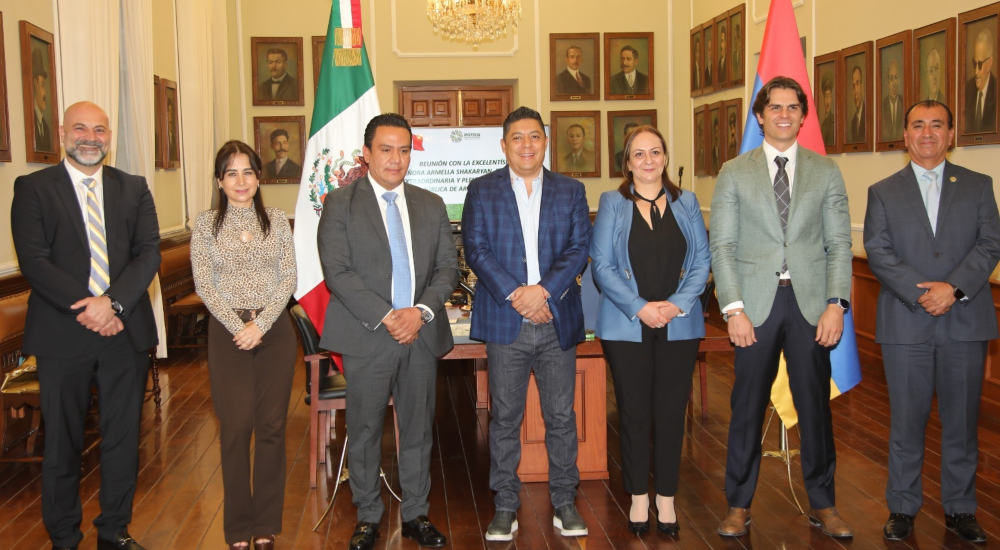 Embajadora de Armenia estrecha lazos con Ricardo Gallardo en San Luis Potosí