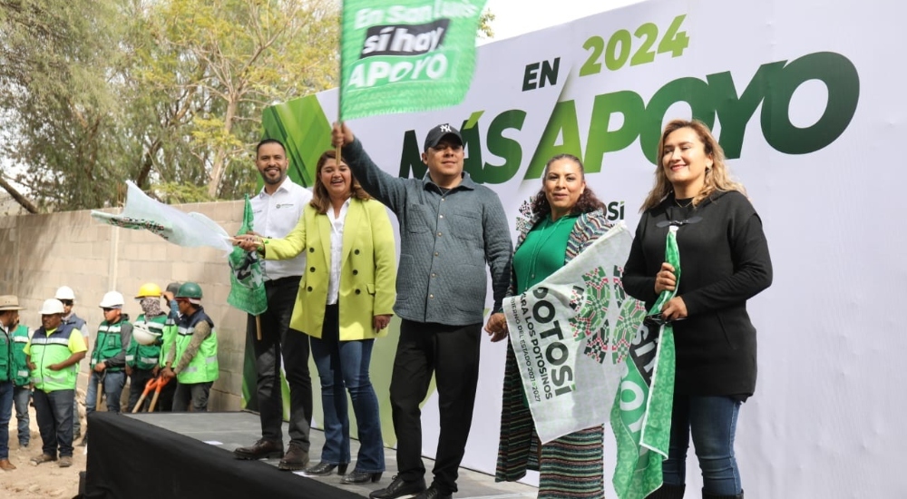 Arranque de obras: Ricardo Gallardo pavimenta calle Juárez en Cerro de San Pedro