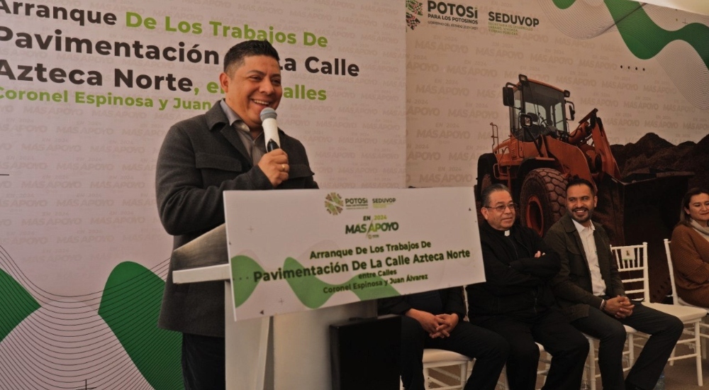 Ricardo Gallardo invierte en la modernización de vialidades en barrio histórico de Tlaxcala